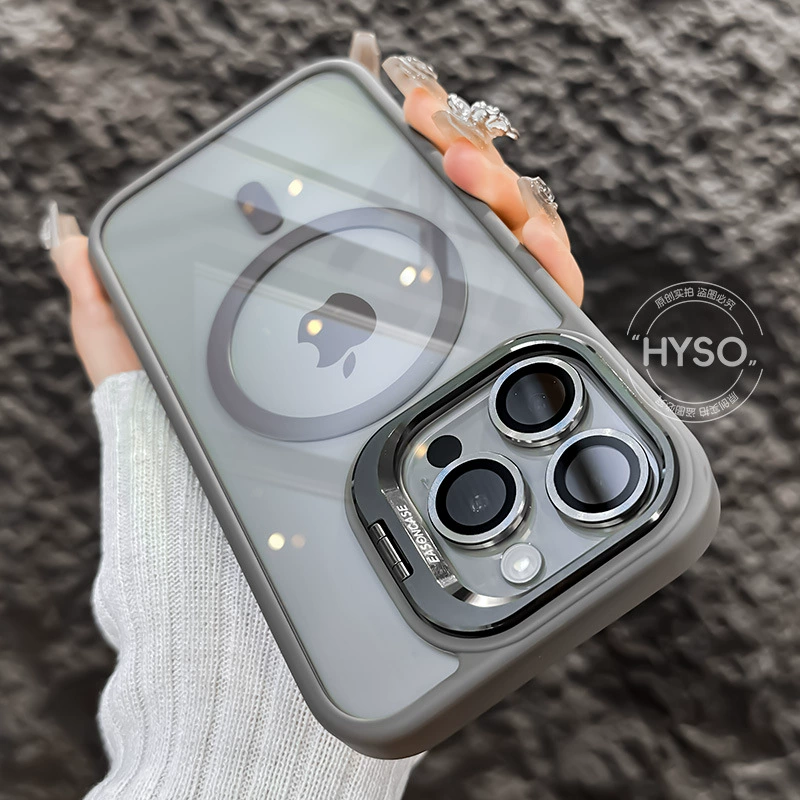 Чехол для телефона Apple iPhone 11–17 совместимый, невидимый кронштейн с магнитной фиксацией, защита от падений