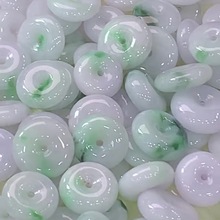 厂家批发天然A货翡翠 春彩平安扣翡翠吊坠批发一件代发