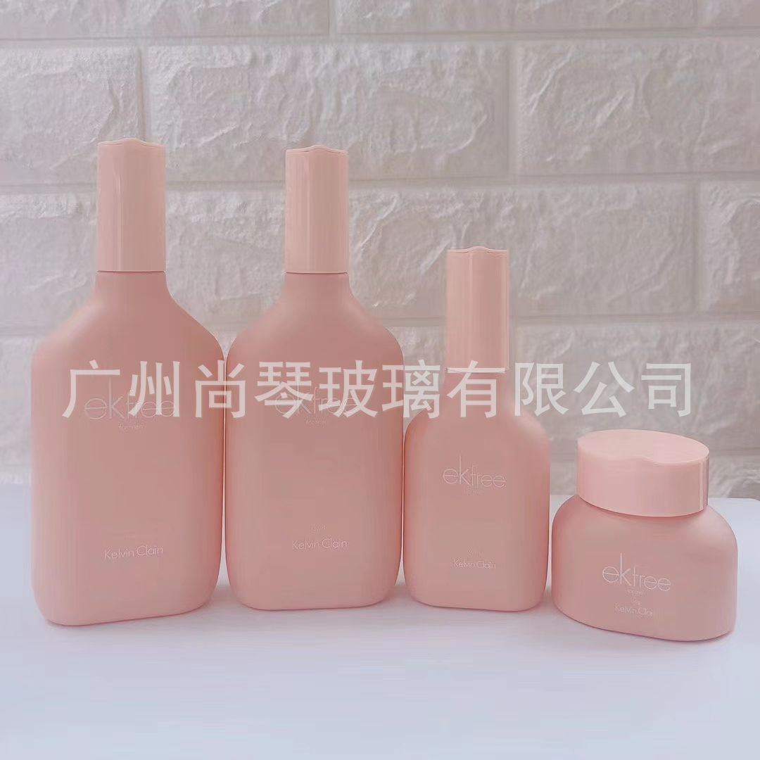 Productos de cuidado de la piel de gama alta botella de embalaje conjunto de botella de agua 120ml botella de loción 50ml botella de crema cosmética 30g