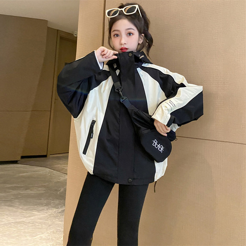 Children's Windbreaker Jacket 2024 Spring Girls' Large Children's Autumn/Winter Style Korean Style Windbreaker Children's Thin Top Trendy