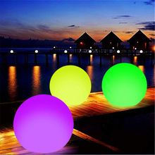 亚马逊现货遥控充气发光球LED闪光沙滩球草地水池装饰球
