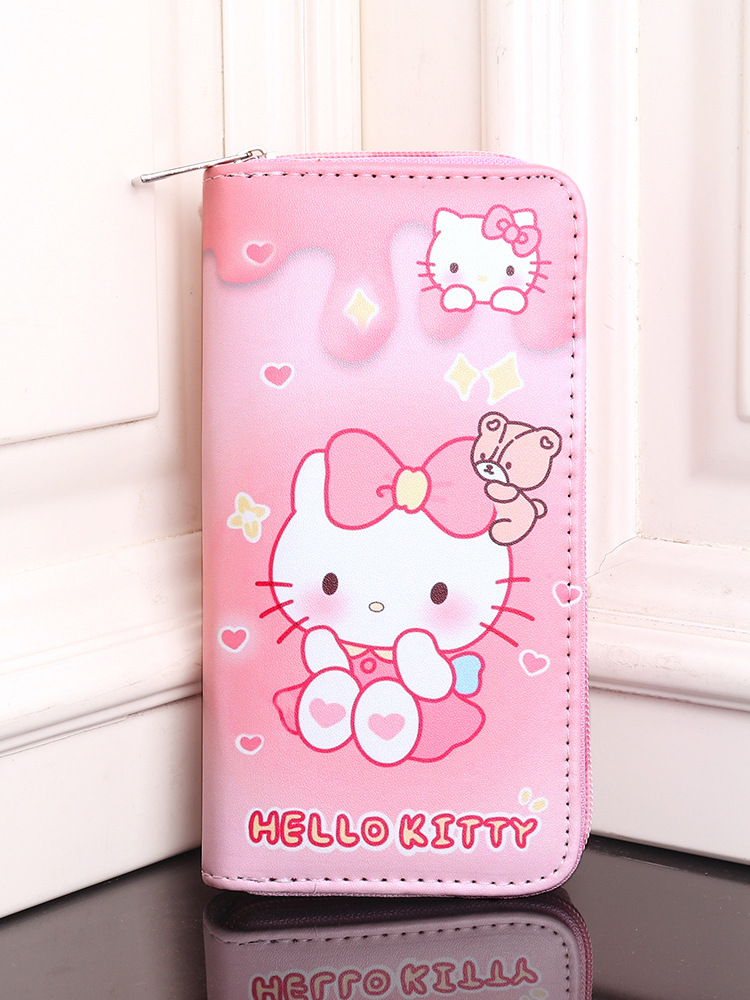 Comercio exterior transfronterizo spot caricatura kt gatos multicapa almacenamiento de gran capacidad para niñas billetera larga para mujeres