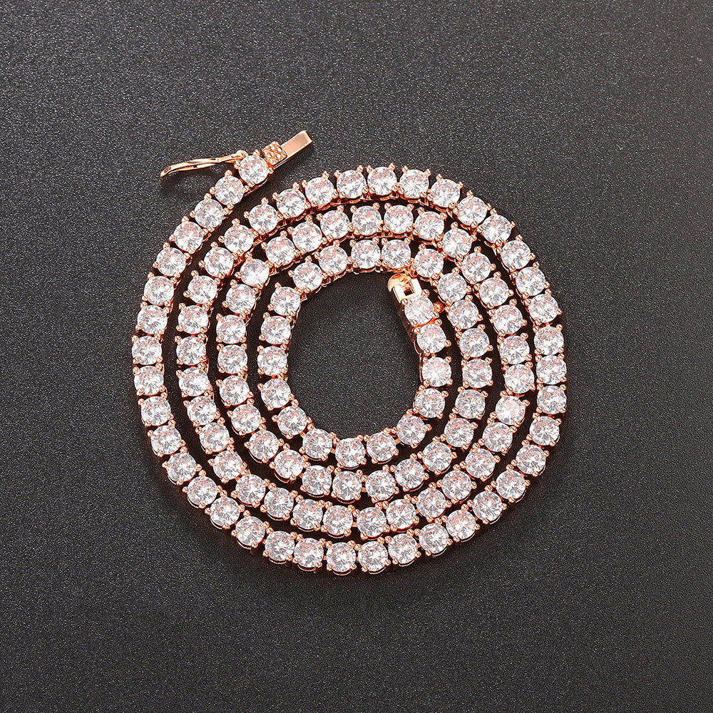 Fashion Round Copper Inlay Zircon Unisex Bracelets Necklace 1 Piece display picture 13