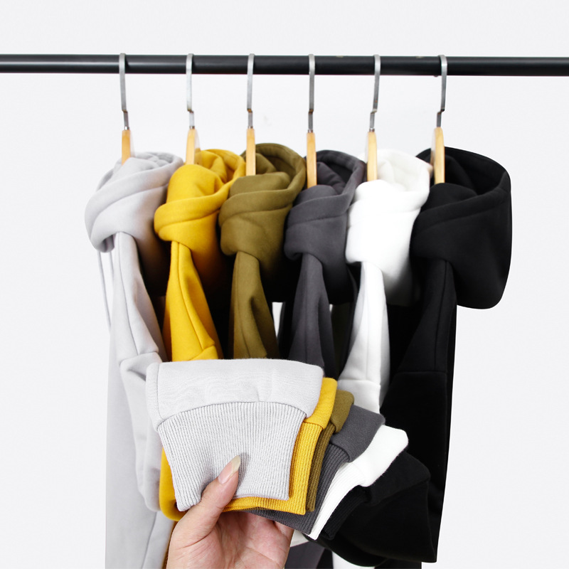 Oversize-Fleece-Hoodie für Herren – 350 g schwerer Winterpullover mit überschnittenen Schultern und Kängurutasche (Weiß/Schwarz/Hellbraun/Anthrazit/Rauchgrau)_voghion.com