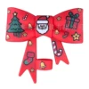 Bow Straw Cap-Christmas-Red