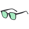 Square fashionable trend yellow retro sunglasses suitable for men and women, high quality glasses, internet celebrity