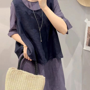 This Year, I Am Particularly Fond of Vests~ Exquisite Large A-Shaped High-Weight Linen, Comfortable, Light and Sleeveless Versatile Vest