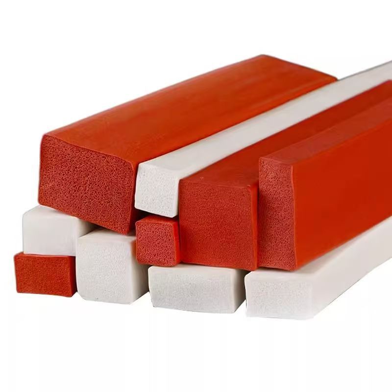 耐高温硅胶条硅胶耐高温密封圈硅胶白色红色发泡条海绵密封条方形