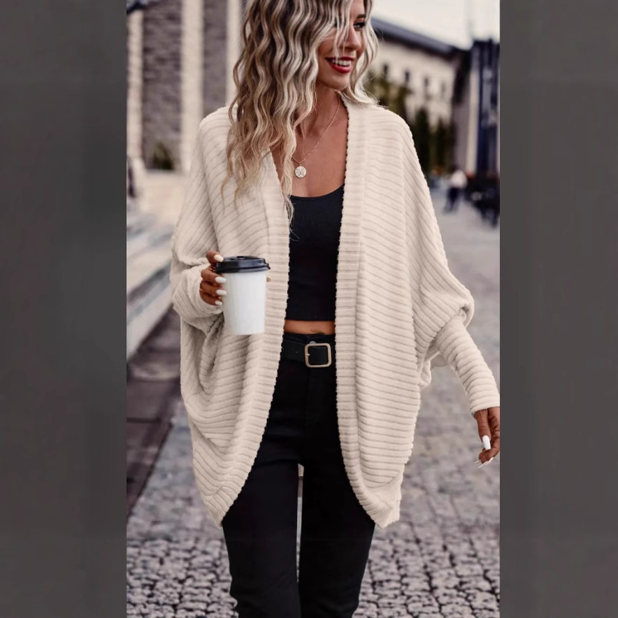 Wholesale from the Source Factory for European and American Foreign Trade Cross-Border Autumn and Winter New Models of Oversized Knitted Sweaters and Popular Cardigan Jackets