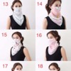 Breathable summer shiffon medical mask, scarf, sun protection, floral print