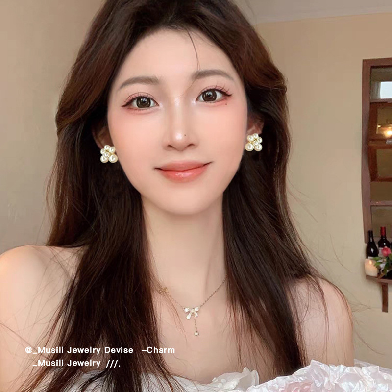高级感仿珍珠耳夹无耳洞女2025新款爆款耳环小众设计感法式气质饰|undefined