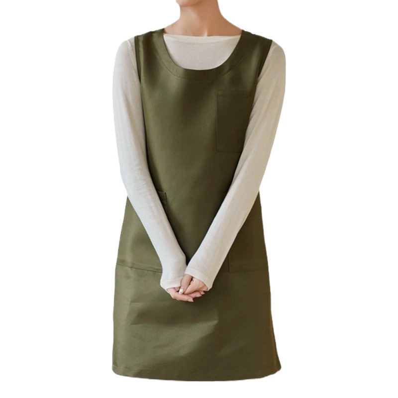 Delantal de tela impermeable de poliéster engrosado para el hogar de estilo japonés coreano floral transfronterizo amazon comercio exterior nuevo