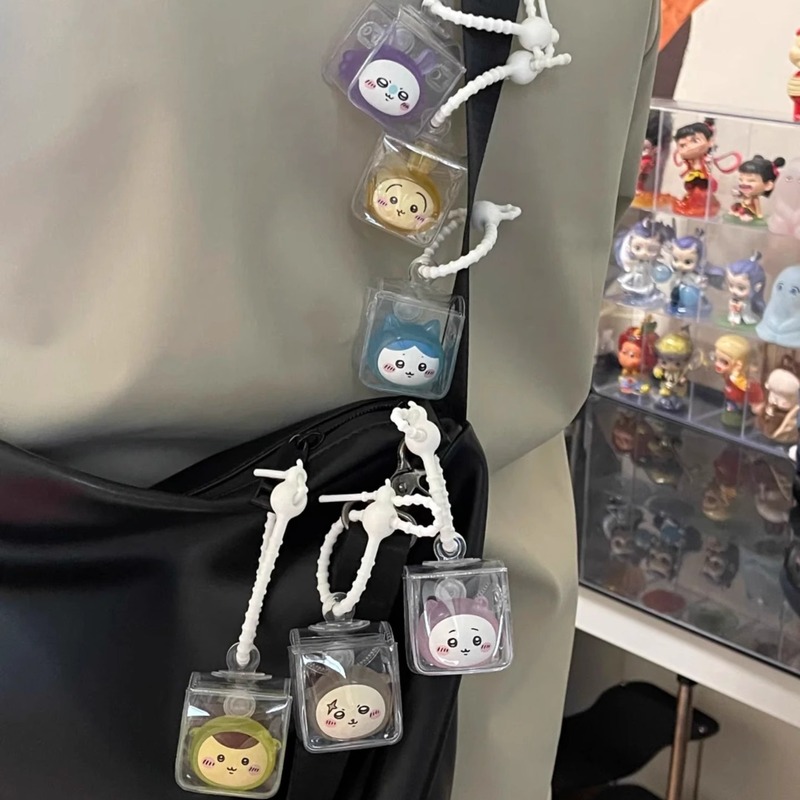 超Q萌え粒氷4 * 4cm小ストラップ人形バッグ外出展示防塵透明収納バッグ谷美|undefined