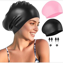 L 54855 Silicone Swimming Cap Long Hair �轺����Ӿñ ��