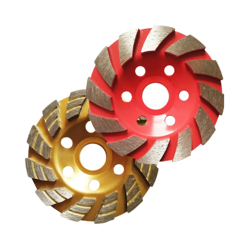 Diamante corrugado tazón de molienda y corte de la pieza amoladora angular Placa de molienda de piso 100mm cemento piedra tazón de hormigón pieza de molienda