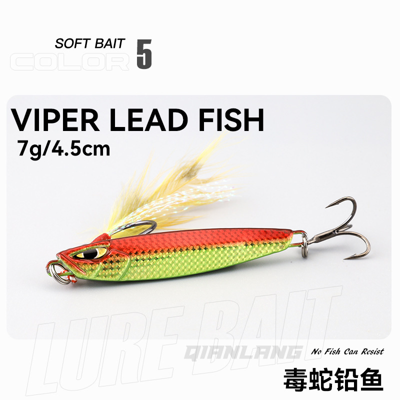 Placa de hierro Luya cebo tiro largo pesca abalorios bajo cebo falso especial cayendo Placa de hierro agua dulce lentejuelas VIb cebo matando