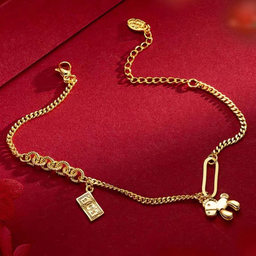 Vietnamese sand gold immediately rich bracelet copper gold-plated niche light luxury creative model immediate success bracelet women's bracelet
