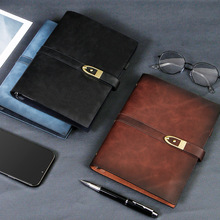真皮旅行手帐本A5跨境牛皮复古手账本软皮活页可印LOGO笔记本
