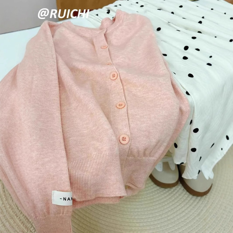 Soft and Comfortable Round Neck Long-Sleeved Knitted Cardigan, This Spring's New Korean Style Gentle Age-Reducing Versatile Slimming Top