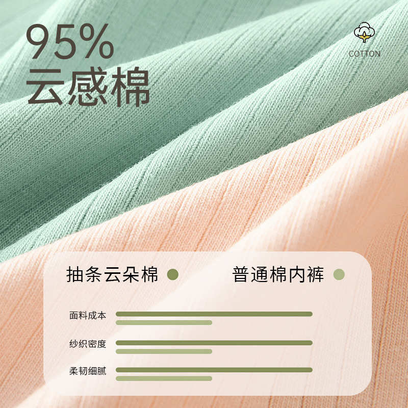 Algodón puro antibacteriano de algodón para mujer sin costuras 2024 nuevo estilo de gran tamaño niña crecimiento triángulo sin costuras ropa interior de mujer de algodón