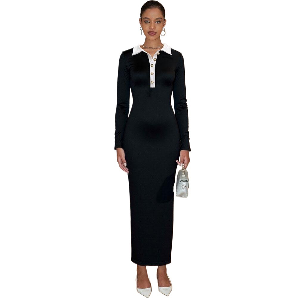 Women's Slim Fit Knit Long-Sleeve Bodycon Dress