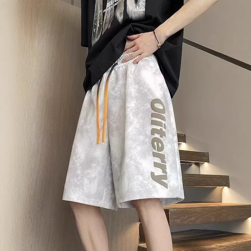 American Retro Gradient Shorts Men's 2025 Summer High Street Hong Kong Style Large Size Sports Basketball Casual Five-Point Sports Pants