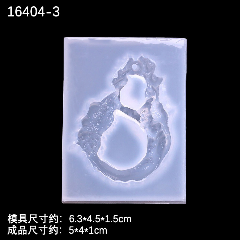 Espejo joyería hecha a mano DIY cristal epoxi estilo antiguo Jade colgante dragón y Phoenix con ventilador Jade anillo cerdo dragón Lotus molde de silicona