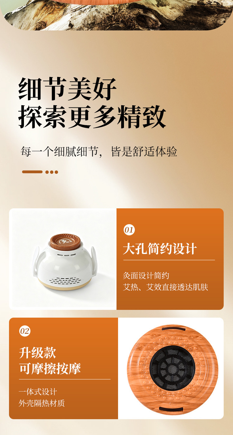 Portable Moxibustion Box Set 30 Mini Moxa Cups with Extension Straps and Acupoint Chart for Home Body Care preparation