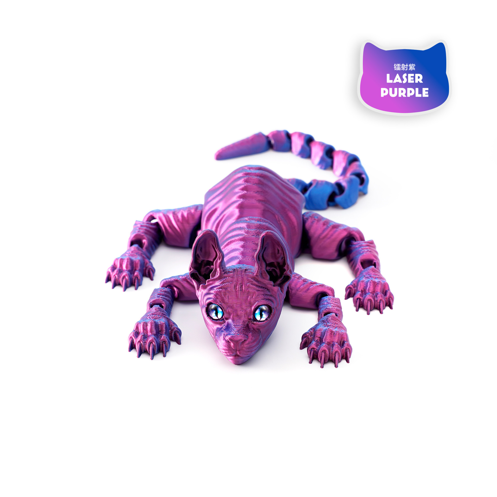 Impresión 3D Gato sin pelo Siamese adornos de gato Juguetes móviles Juguetes hechos a mano Juguetes impresos en 3D