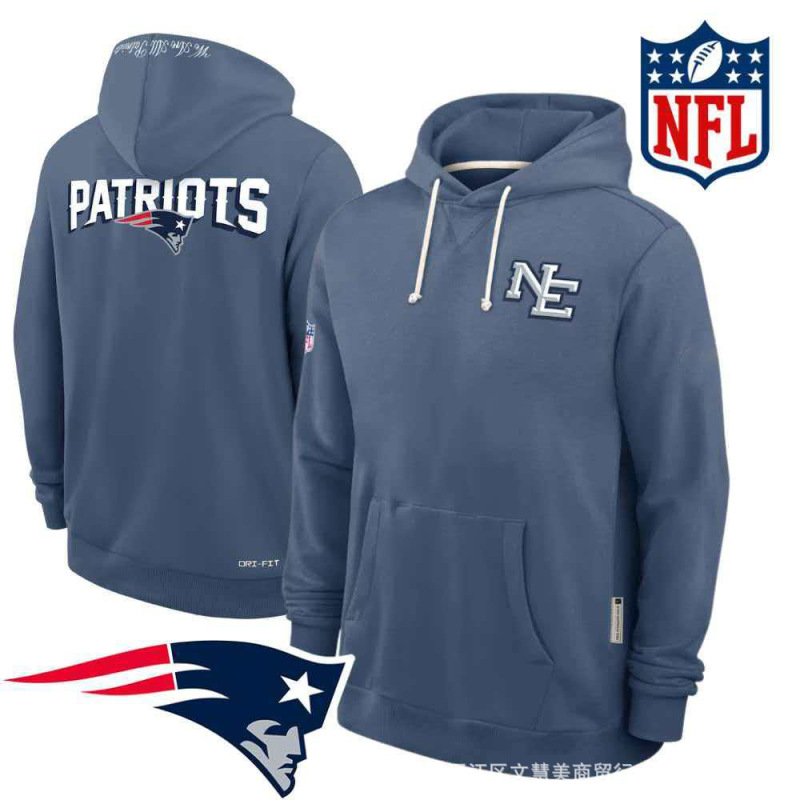 Men's Storm Blue New England Patriots 2025 Series Standard Edition Hoodie Sweatshirt