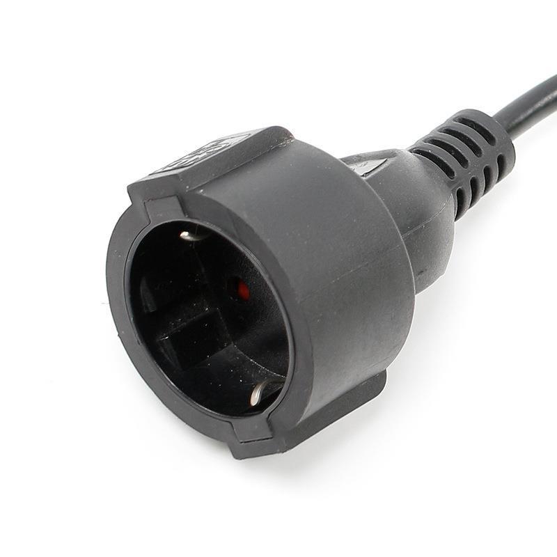 亚马逊新品推荐 三芯德式防水母座电源线 法式弯头欧标公母延长线