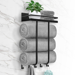 Amazon Towel Rack Bathroom Punch-Free Bathroom Toilet Toilet Storage Rack Wall-Mounted Bath Towel Storage All-In-One