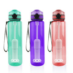 Portable camping small water purifier filter bottle filter core activated carbon cup outdoor sports plastic straw cup