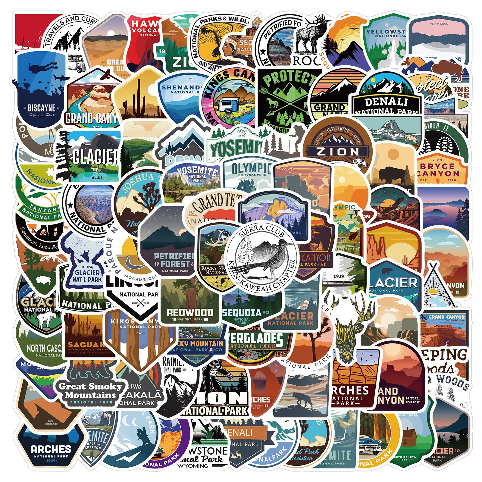 100 Pieces  National Park Graffiti Stickers Special Decoration Computer Luggage display picture 1