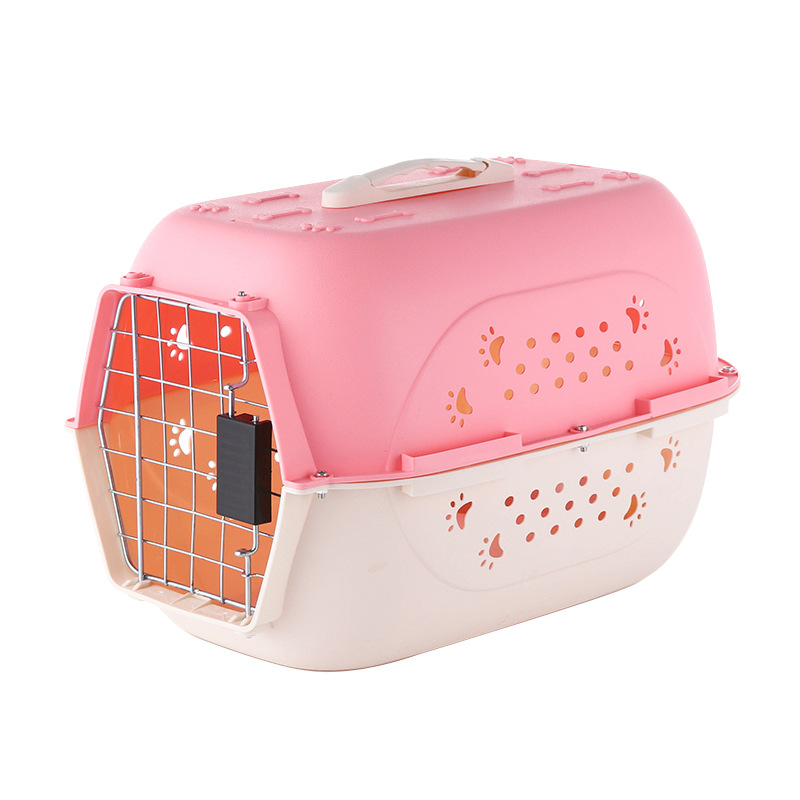 Caja de aire para mascotas jaula de perro caja de envío de viaje portátil pequeño perro gato caja de transporte aéreo transpirable