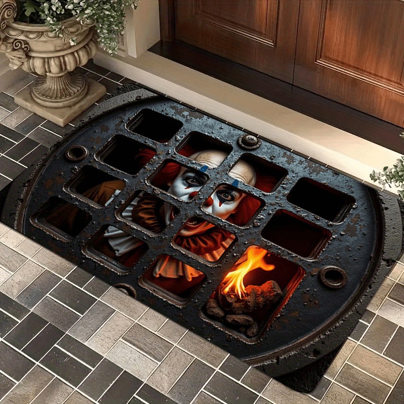 Transfronterizo temu diatomaceas barro absorción alfombra de suelo decoración de Halloween puerta de entrada alfombra de suelo anti-sucio y anti-desgaste alfombra de pies
