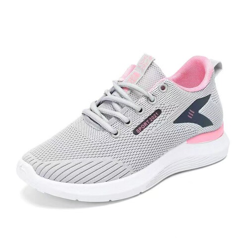  Spring and Summer New White Sneakers Women's Lightweight Soft Sole Running Shoes Student Lace-Up Casual Shoes