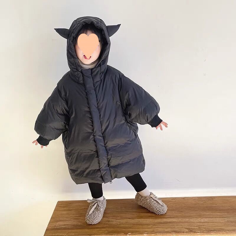 Winter Children's Clothing for Boys and Girls, White Duck Down, Medium and Large Children's Little Devil down Jacket, Medium and Long Baby Thickeneded Jacket