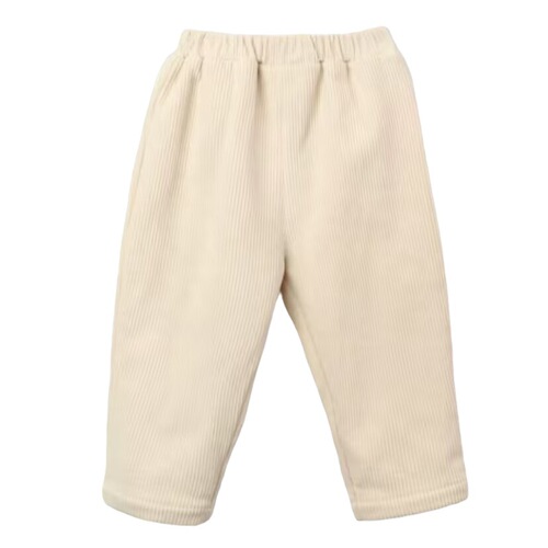 Children's lined casual pants for autumn and winter, featuring plush lining, suitable for both boys and girls, straight-leg design, warm and cozy, for kids' clothing.