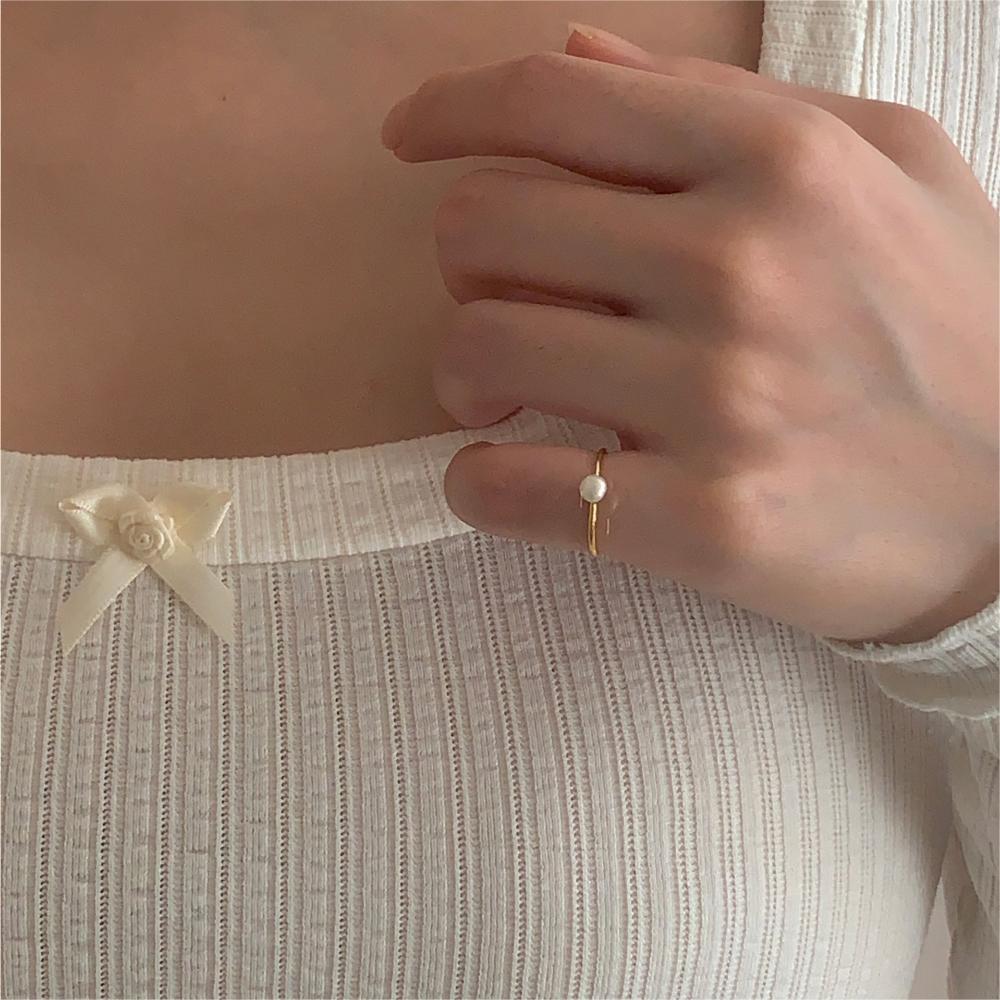 2g Weight 18K Gold Plated Plating Material Pearl Inlay Material Open Rings Classification Adjustable Ring Size 1 Piece Quantity Daily Occasion 925 Sterling Silver Material Geometric Pattern All Seasons Season Women's Gender Inlay Design Simple Style Style 18K Gold Plated 925 Sterling Silver Pearl Geometric Open Rings 925 Sterling Silver Rings 无