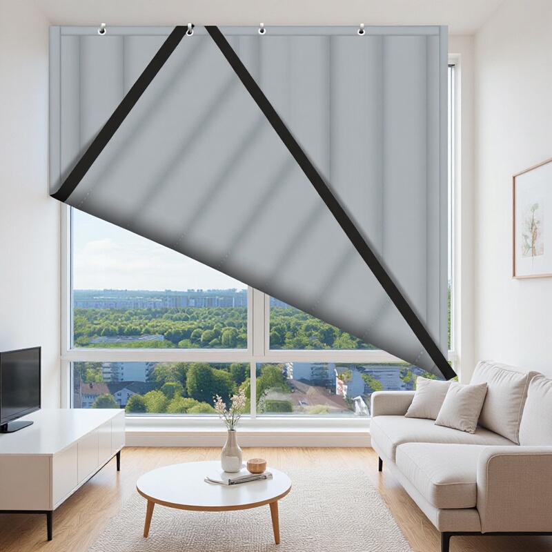 Soundproof Bar Live Broadcast Room Door Curtain, Sound-Absorbing and Noise-Reducing Self-Adhesive Silent Curtain, Window Curtain for Commercial Places Near the Road to Block Wind