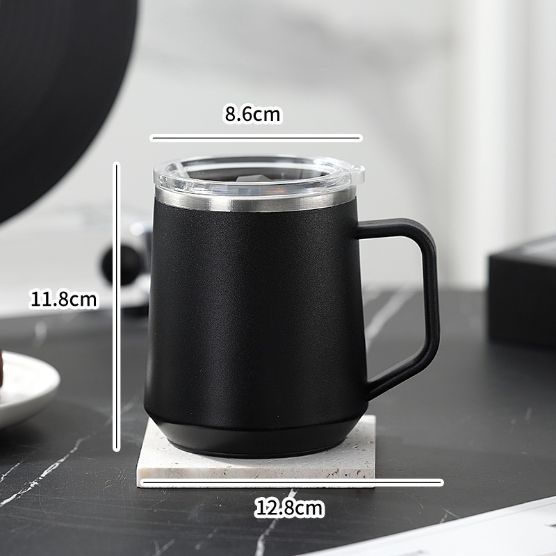 Tendencia creativa aislamiento de doble capa 304 acero inoxidable taza de oficina taza de hogar de oficina perezosa personalizada