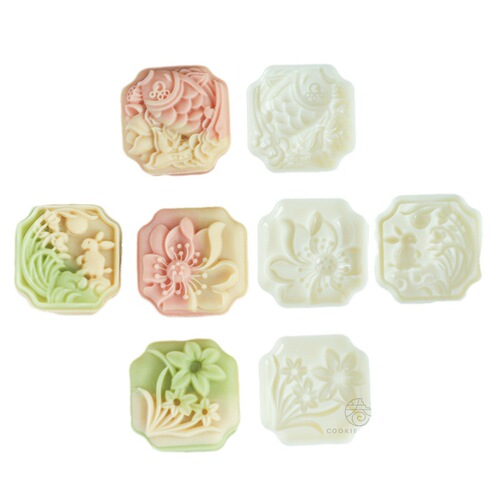 Batch mooncake mold hand-pressed home use mung bean cake flower stamp ice skin pastry 50g three-dimensional cherry blossom