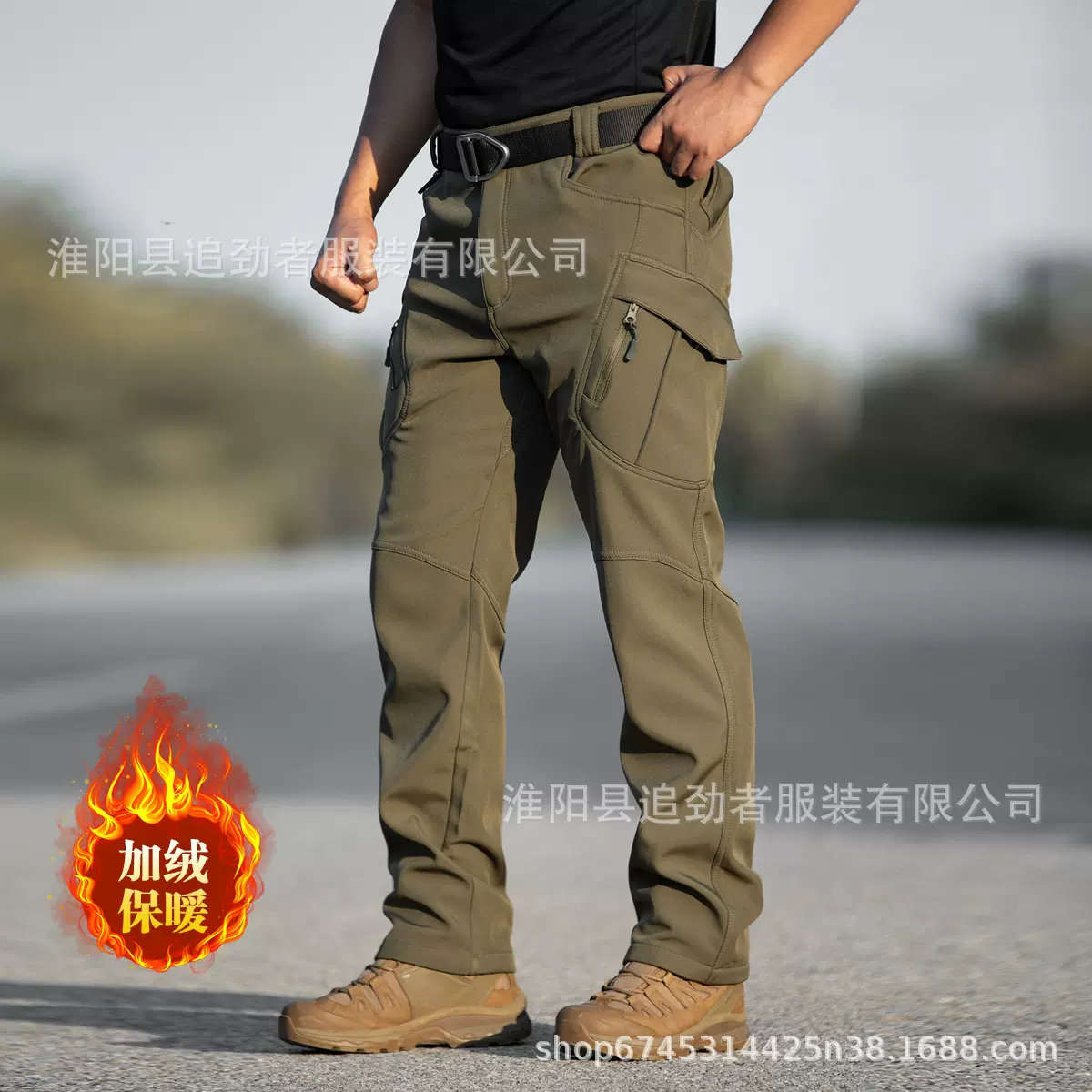 批发冬季战术裤男加绒特种兵迷彩工装裤户外多袋裤耐磨iX9军迷裤