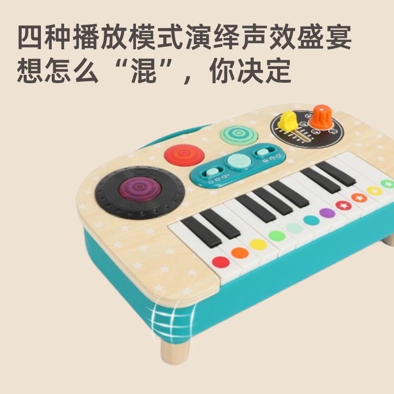 Mesa DJ dinámica para niños Juguetes educativos para bebés Niños y niñas Jardín de infantes Juguetes multifuncionales de educación temprana Regalos de instrumentos musicales