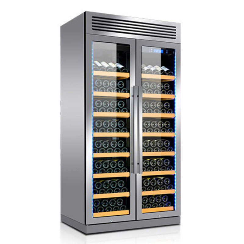 Gabinete de vino gabinete de vino de temperatura constante puerta doble gabinete de vino de vidrio templado gabinete de vino gabinete de exhibición de vino gabinete de vino refrigerado
