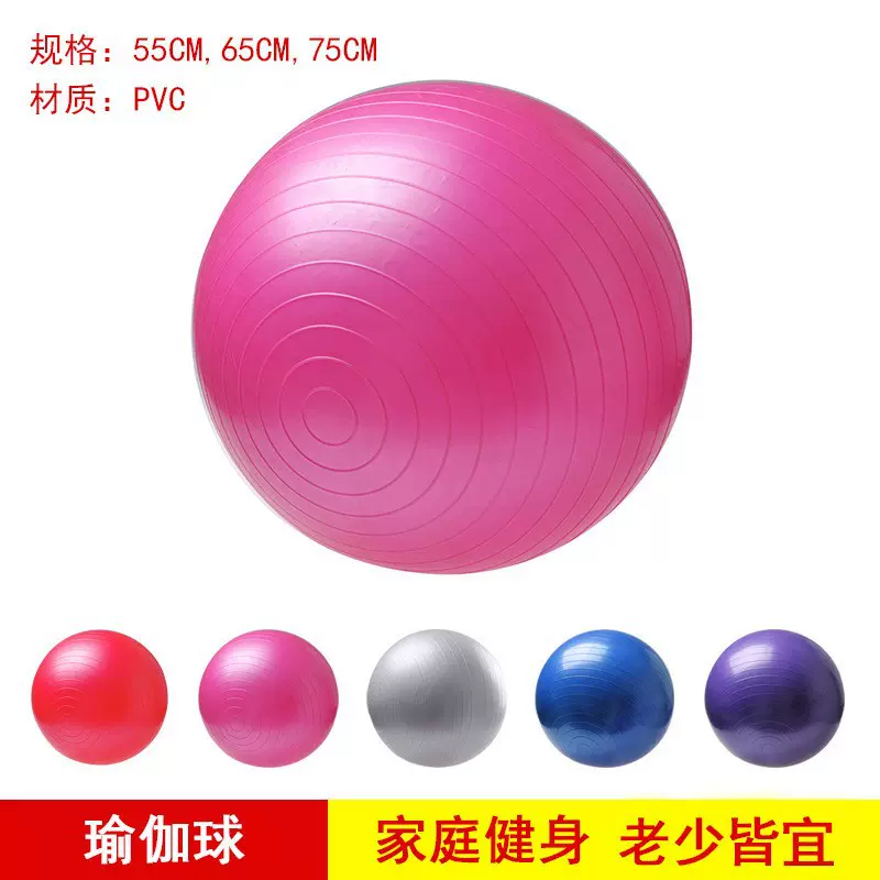跨境瑜伽球65CM体操球健身球 加厚耐压防爆训练弹力球一件代发