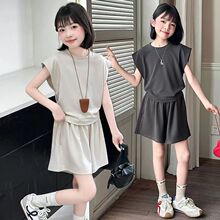 【2759】女童运动短裤套装夏季2025新款女孩中大童超洋气夏装衣服
