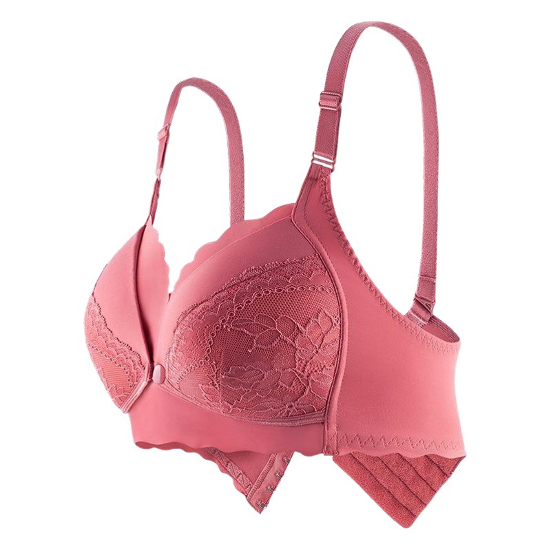 Sujetador de enfermería rojo de verano empuja hacia arriba sujetador de leche materna transpirable Forro fino ropa interior de maternidad de enfermería femenina embarazo