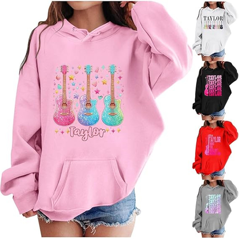 Foreign trade trend Taylor women's pullover Taylor print autumn hoodie with dropped shoulders 2025 new casual sweatshirt